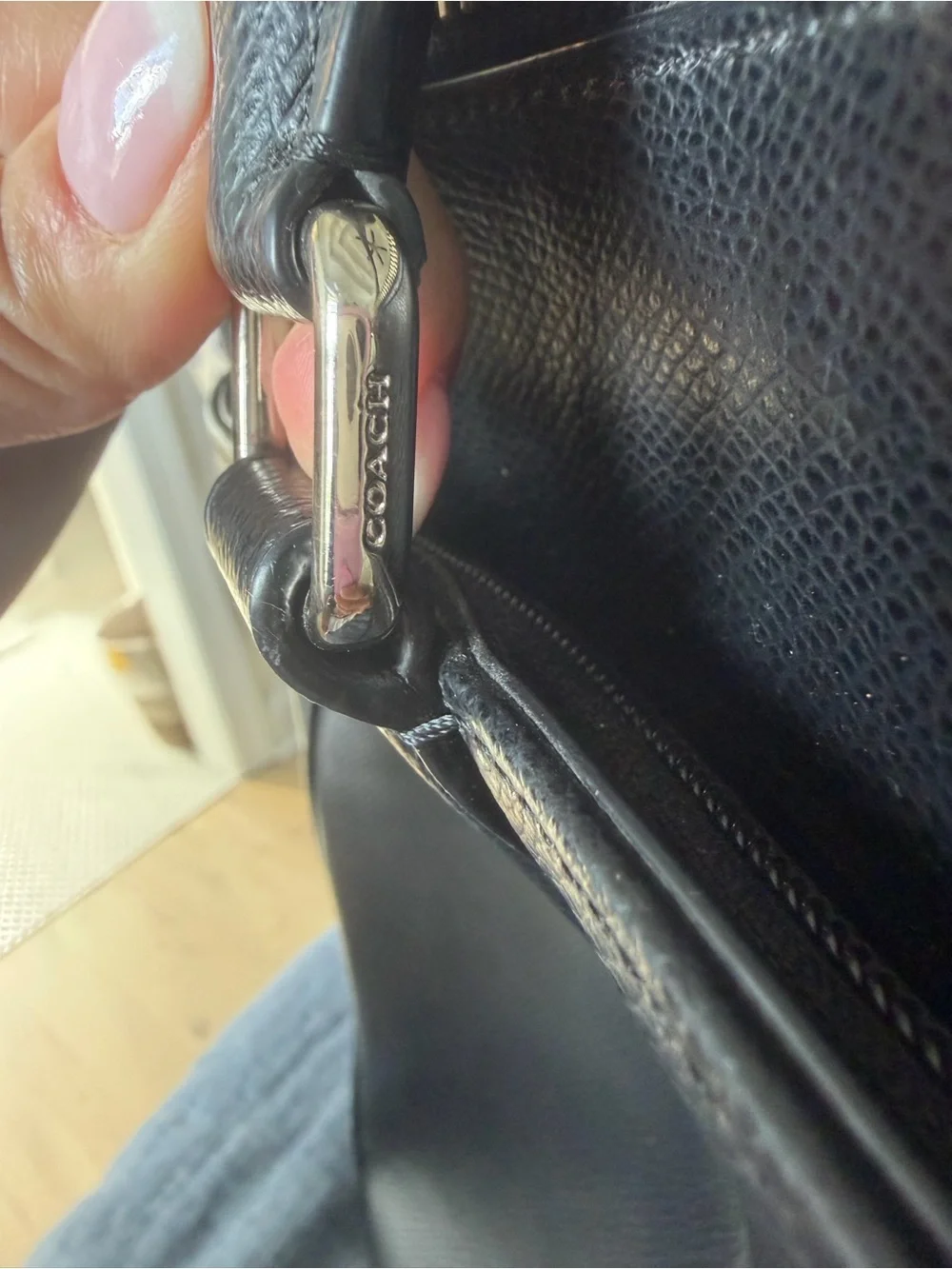 Coach F54775 Perry Metropolitan Black Leather Triple Compartment Briefcase